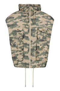 Hooded nylon vest
